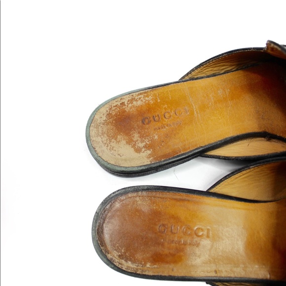 GUCCI Princetown Leather Horsebit Loafers Mules - Picture 6 of 12